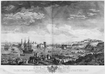 Entrance to the Port of Marseille, seen from the mountain called Tete de More, series of 